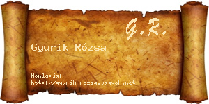 Gyurik Rózsa névjegykártya